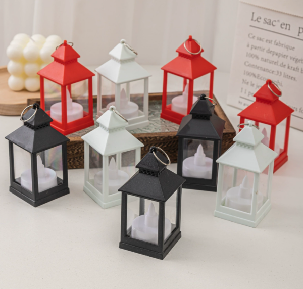 Christmas Light Vintage Mini Oil Light Plastic Led Electronic Candle Light Candlestick Decorative Tabletop Decoration - Image 2