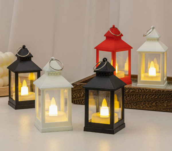 Christmas Light Vintage Mini Oil Light Plastic Led Electronic Candle Light Candlestick Decorative Tabletop Decoration - Image 3
