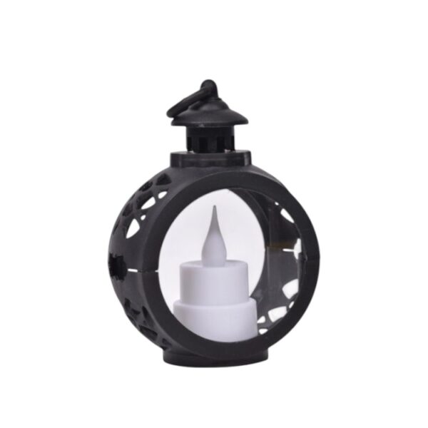 Vintage Round Lantern LED Candle Lights Holiday Decorative Night Light for Festive Atmosphere, Creative Indoor/Outdoor Décor