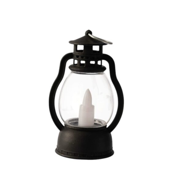 Vintage Mini Electronic Candle Lantern – Christmas, Halloween Tabletop Decor, Oil Lamp for Festive Home, Party & Holiday Ambiance