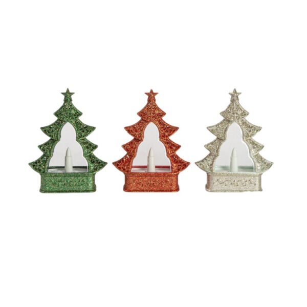 Glittering LED Christmas Tree Lanterns – Sparkling Flameless Battery-Powered Holiday Décor for Indoor/Outdoor Festive Ambiance