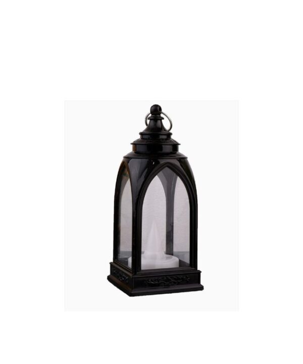 Vintage Middle Eastern Arch LED Lantern - 4-Sided Flameless Candle Light for Holidays, Home Decor & Party Ambiance Setup - Image 4