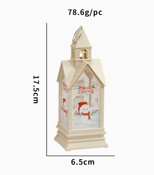 Christmas LED Candle Lights – House shape Flameless Hurricane Lamps for Festive Party Decor & Home Ambiance - Image 5