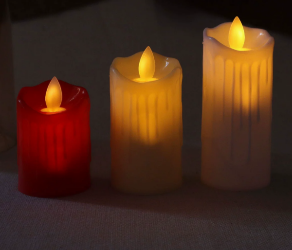 5cm Plastic LED Electronic Candles with Realistic Flicker & Dripping Wax Effect - Battery-Operated Decorative Flameless Candles - Image 5