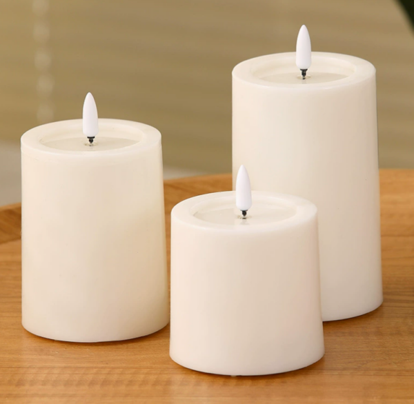 Remote-Control LED Flameless Candles - Realistic Wax Look, Flat Top Design for Weddings & Romantic Ambiance Decoration - Image 2