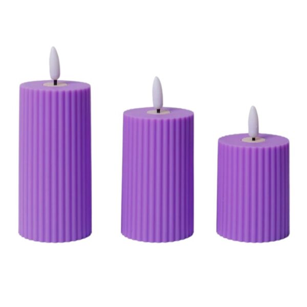 European Roman Column LED Flameless Candles – Realistic Cylindrical Wax Look, Photo Props, Home Décor & Gift