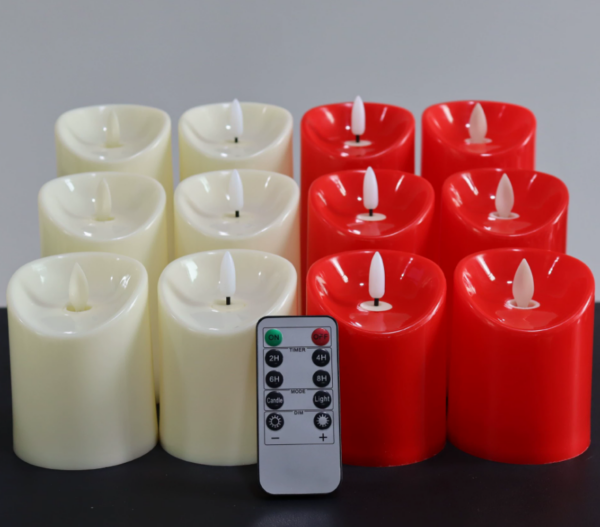 Remote-Controlled LED Flameless Candles – Realistic Wax Look for Weddings, Parties, Romantic Dinners & Festival Path Lighting - Image 2