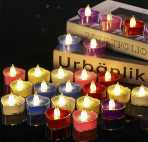 Mini Heart Shape LED Flameless Candles – Safe, Adjustable Ambiance Lights for Weddings, Birthdays & Proposal - Image 2