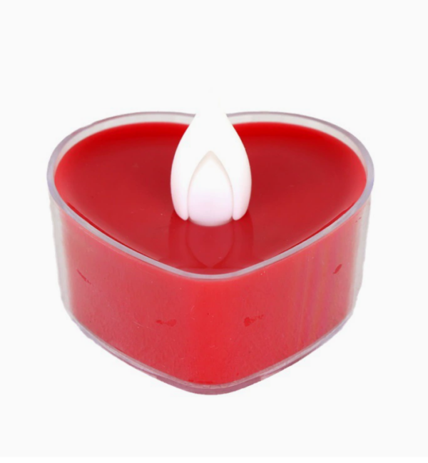 Mini Heart Shape LED Flameless Candles – Safe, Adjustable Ambiance Lights for Weddings, Birthdays & Proposal