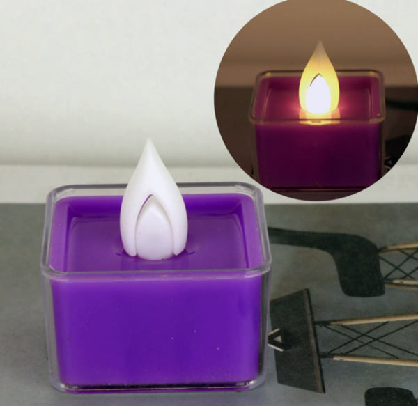Mini Square Shape LED Flameless Candles – Safe, Adjustable Ambiance Lights for Weddings, Birthdays & Proposal - Image 4