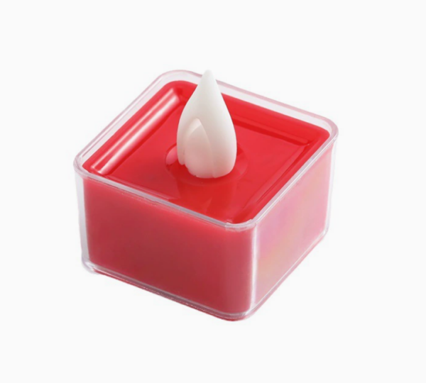 Mini Square Shape LED Flameless Candles – Safe, Adjustable Ambiance Lights for Weddings, Birthdays & Proposal