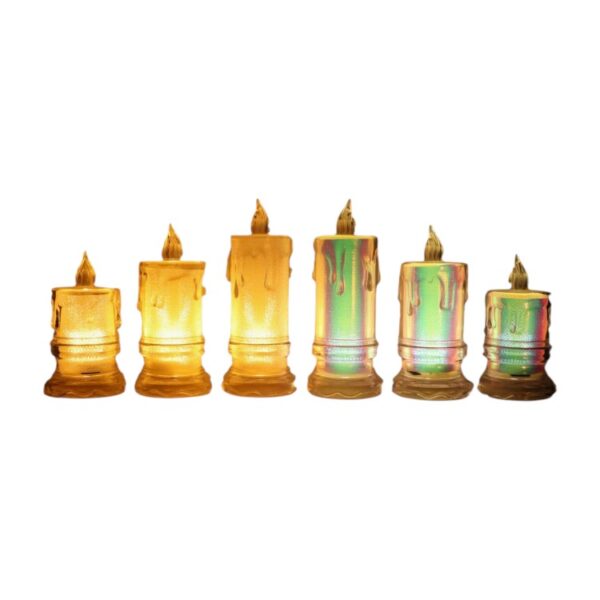 LED Drip-Design Crystal-Clear Flameless Candles with Base – Tear-Drop Tealights for Weddings, Birthdays & Mood Lighting Décor