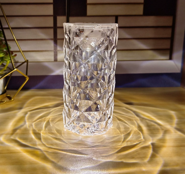 Elegant Crystal Rose-Projection Table Lamp – Ambient Bedside Night Light for Photography, Romantic Decor & Instagram-Worthy Mood Lighting - Image 2