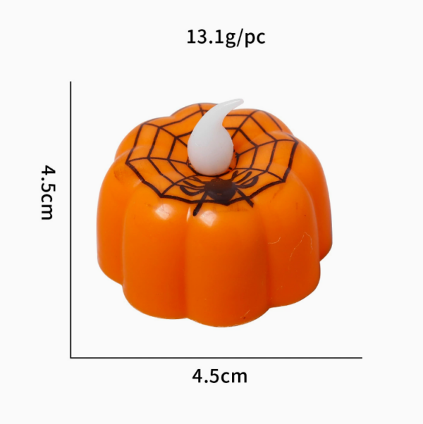 LED Pumpkin Flameless Candles – Halloween Ambiance & Indoor Decorative Smokeless Night Lights - Image 4