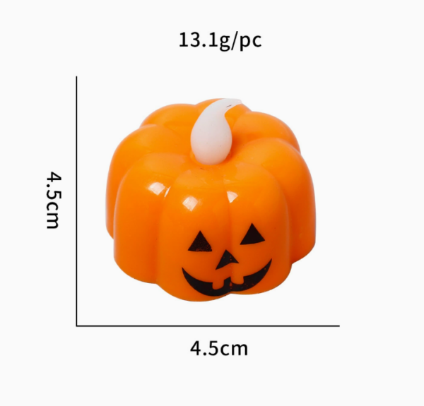 LED Pumpkin Flameless Candles – Halloween Ambiance & Indoor Decorative Smokeless Night Lights