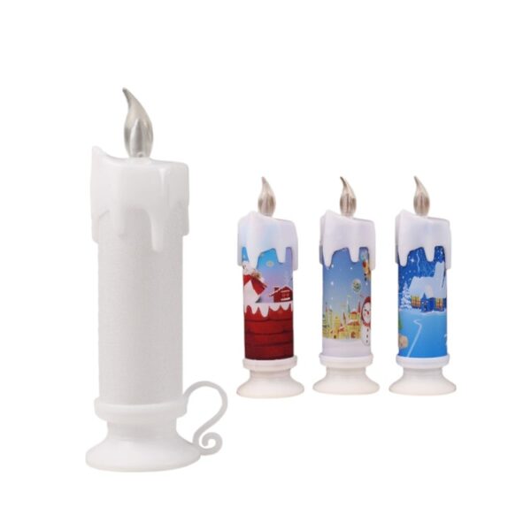 Customizable LED Glitter Crystal Flame-less Candles – Wedding, Christmas & Halloween Wine Glass Lights with Themed Pattern Projections