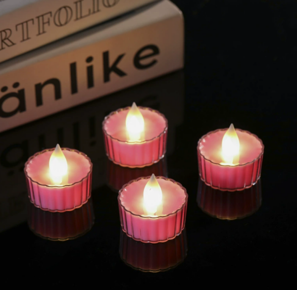 Mini Round ridge LED Flameless Candles – Smokeless, Realistic-Flickering Tea Lights for Weddings, Birthdays & Romantic Home Decor - Image 3