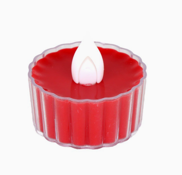 Mini Round ridge LED Flameless Candles – Smokeless, Realistic-Flickering Tea Lights for Weddings, Birthdays & Romantic Home Decor