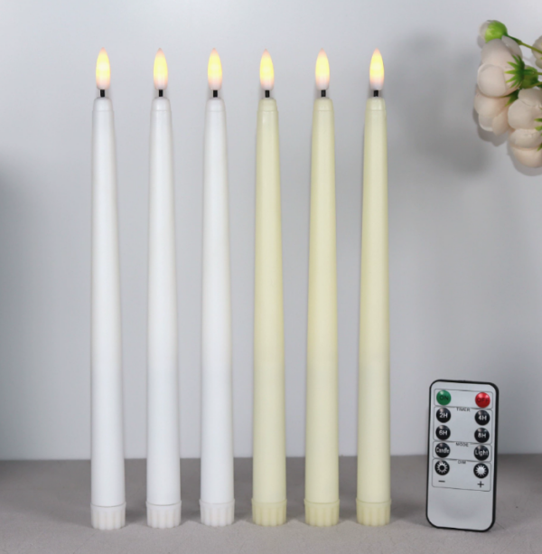 10-Key Remote 3D Bullet-Tip LED Flameless Candles – Spiked Halloween/Bar Decor, Reusable Electronic Candles for Home & Holiday Ambiance - Image 2