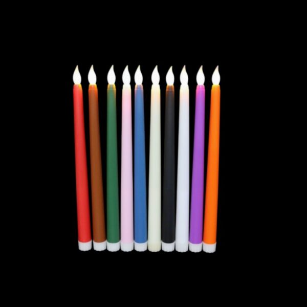 Remote LED Flameless Candles – Spiked Halloween/Bar Decor, Reusable Electronic Candles Design for Home & Holiday Ambiance