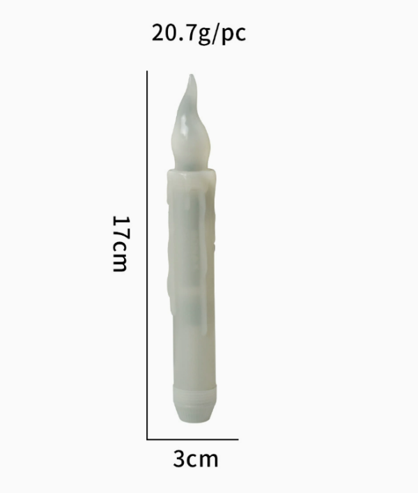 Remote Flame  tip LED Flameless Candles – teardrop pole Halloween/Bar Decor, Reusable Electronic Candles Design for Home & Holiday Ambiance - Image 2