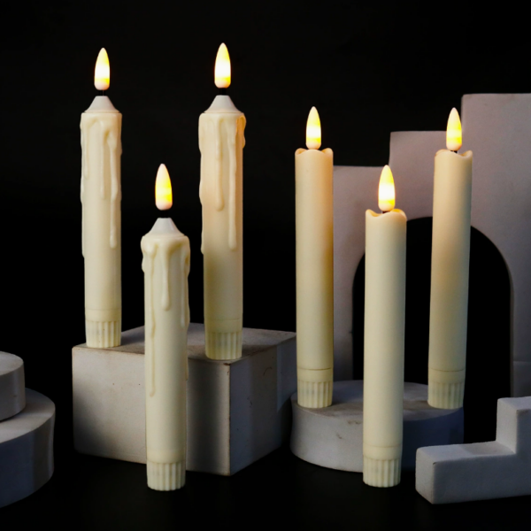 European-Style Tall LED Flameless Candles – Wedding, Party & Festive Décor with Realistic Flame Effect for Events, Home, and Holiday Ambiance - Image 4