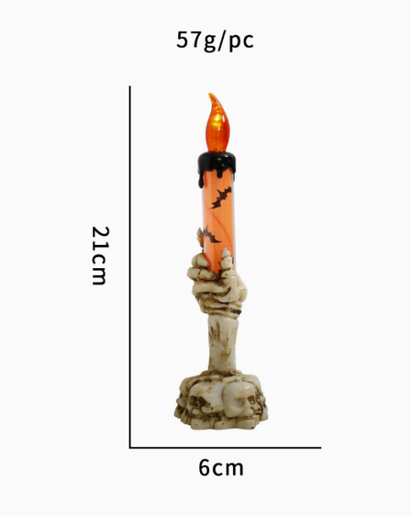 Halloween Skeleton Hand Candlesticks – Spooky LED Flameless Candelabra Decor with Ghostly Grips for Haunted Parties, Themed Events & Home Décor – Remote-Controlled Ambiance