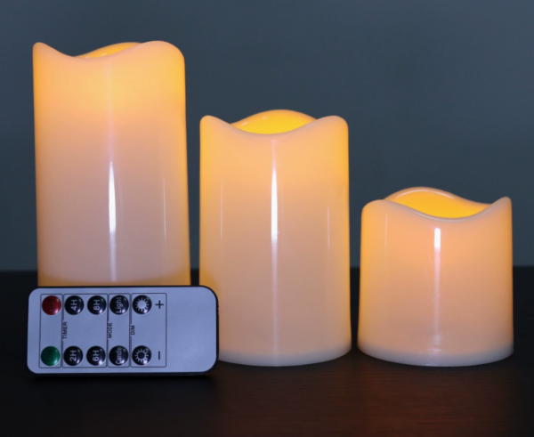 10-Key Remote Control & Timer Flameless LED Candles with Wavy Nozzle Design –Wedding/Christmas Decor Lights for Tables, Parties & Indoor/Outdoor Ambiance - Image 4