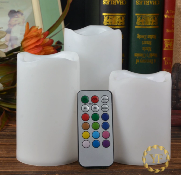 18-Key Remote & Timer Multi-Color LED Candles with Wavy Nozzle – Flameless Wedding/Christmas Décor for Indoor/Outdoor Party Lighting - Image 4