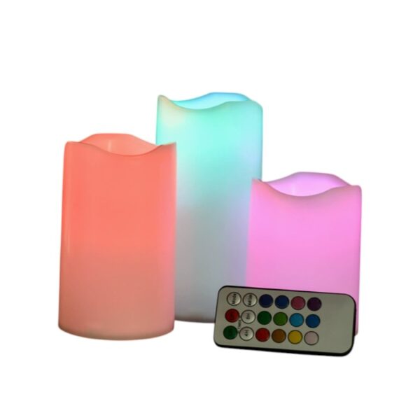 18-Key Remote & Timer Multi-Color LED Candles with Wavy Nozzle – Flameless Wedding/Christmas Décor for Indoor/Outdoor Party Lighting