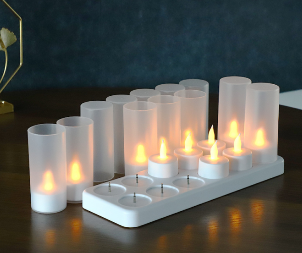 12-Pack Rechargeable LED Candles with Timer & Remote – Realistic Flameless Candles for Birthday, Wedding, Party Decor – Safe, Waterproof & Eco-Friendly Electronic Tea Lights - Image 2