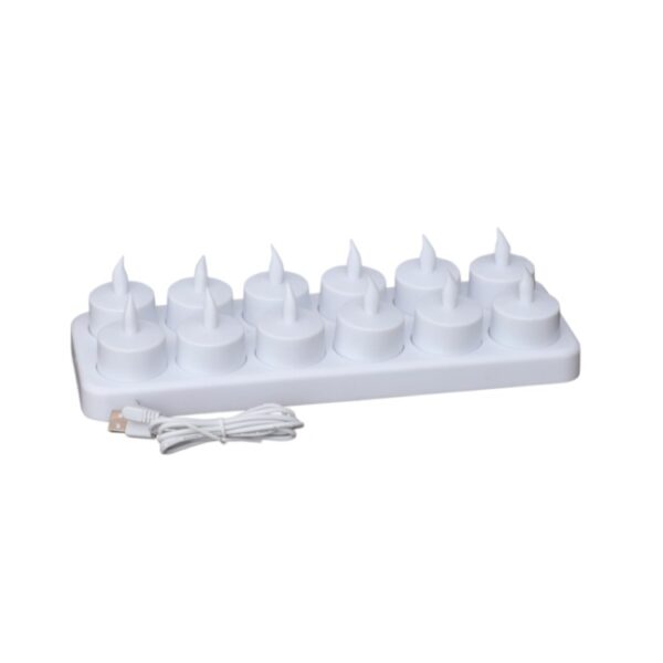 12-Pack Rechargeable LED Candles with Timer & Remote – Realistic Flameless Candles for Birthday, Wedding, Party Decor – Safe, Waterproof & Eco-Friendly Electronic Tea Lights