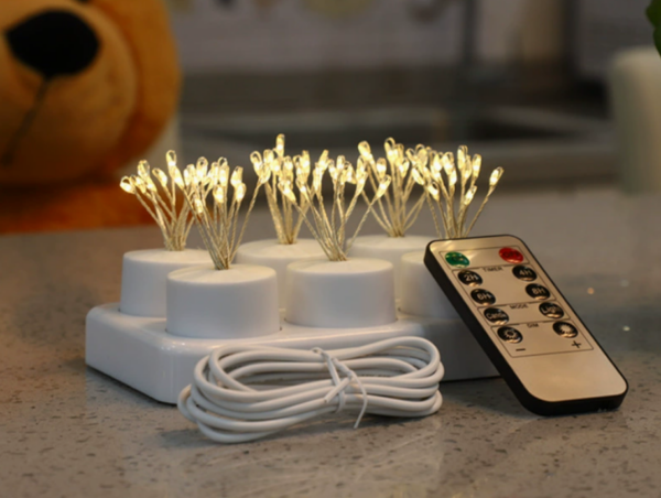 Colorful Floral Rechargeable LED Candles – Decorative Flameless Tea Lights for Birthdays, Proposals, Wedding Décor – Safe, USB-Charging & Adjustable Ambiance