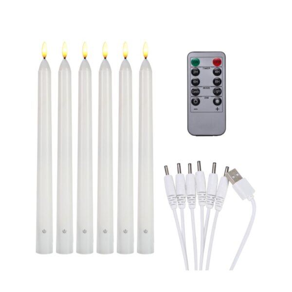 Rechargeable Bullet-Style LED Wedding Candles with Remote Control – Long-Lasting Realistic Flameless Candles for Romantic Décor, Proposals & Event Ambiance