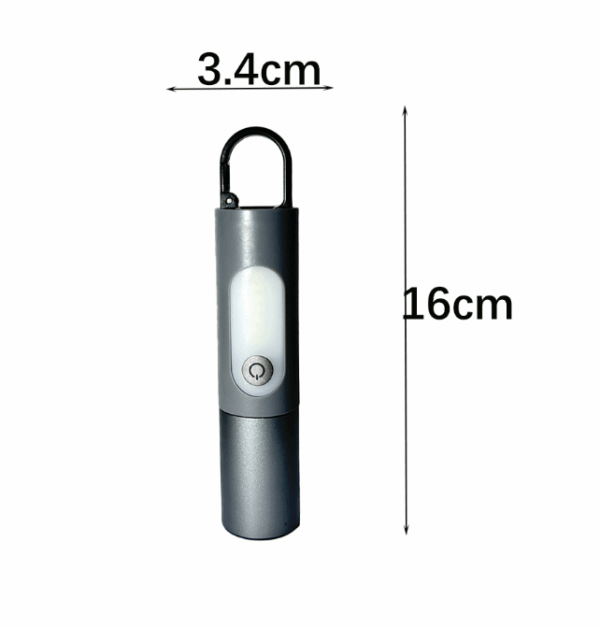 Adjustable Mini Rechargeable Flashlight — Compact High-Power Portable Light with Extendable Design, Battery-Powered & Keychain Hook for Camping, Emergencies, or Everyday Use - Image 2