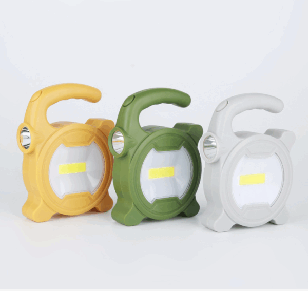 NEW COB Camping Lantern with Flashlight & Magnetic Base - Rechargeable Multi-Mode LED Work Light for Outdoor, Hiking, Job Site, and Emergency Handheld Lighting