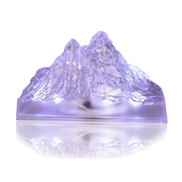 Scandinavian Iceberg Atmosphere LED Night Light – Minimalist Crystal-Clear Plastic Nordic Decor for Bedroom, Living Room & Creative Ambiance Lighting