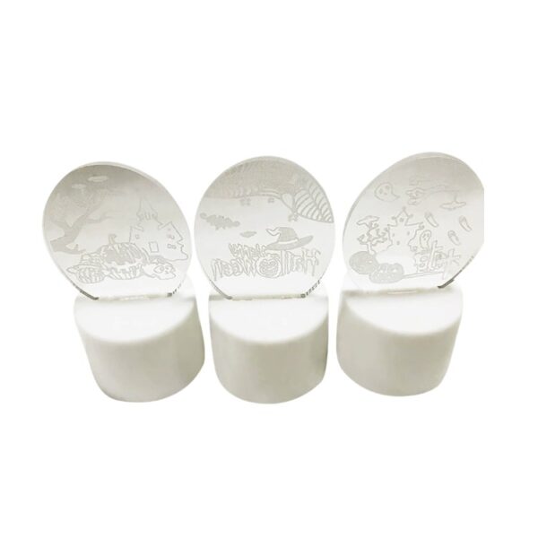 Halloween Crystal LED Flameless Candles - Creative Spooky Season Decorative Accent Lights, Battery-Operated Flickering Tea Lights for Home Party, Mantel, Tabletop, or Festive Halloween Decor