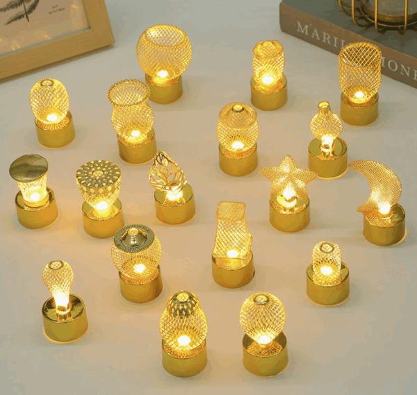 LED Flameless Candle Lamp for Ramadan, Christmas & Festive Decor – Safe Electronic Tabletop Tea Light with Adjustable Glow, Prayer Space Centerpiece, Holiday Home or Desert Nightlight - Image 2