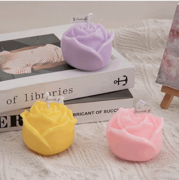Rose-Scented Decorative Candles Wholesale – Creative Home Fragrance, Elegant Mother’s Day Gifts, Smokeless Soy Wax Aromatherapy, Ambient Candle Decor - Image 4
