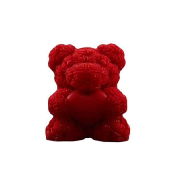 Rose Bear-Shaped Soy Candles with Bow & Heart Décor – Handmade Wedding Favors, Romantic Home Aromatherapy, Eco-Friendly Bridal Shower Gifts in Elegant Packaging