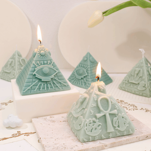 Smokeless Pyramid-Shaped Soy Candles – Handmade Eco-Friendly Aromatherapy Gifts, Decorative Home Fragrance, Wedding/Birthday Favors with Natural Soy Wax - Image 3