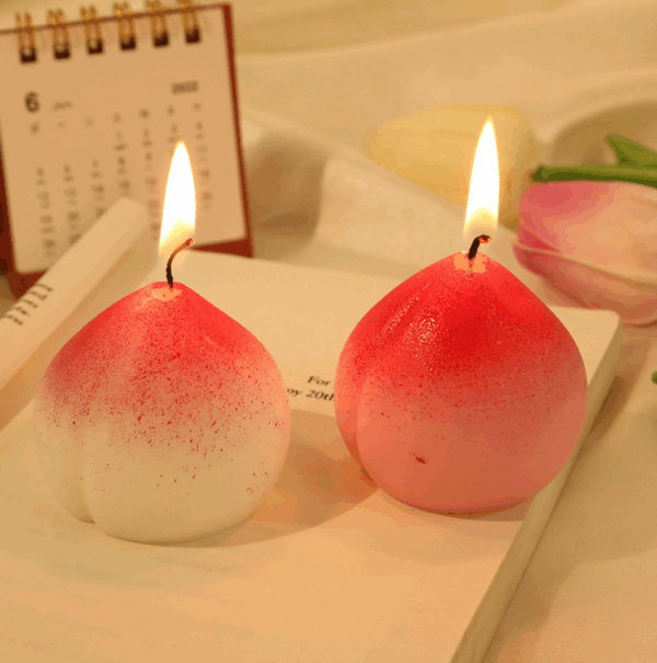 Realistic Peach-Shaped Aromatherapy Candles – Bulk Wholesale Soy Wax Fruit Décor, Peach-Scented Gifts for Home, Party Favors, and Creative Simulated Fruit Candle Set - Image 2