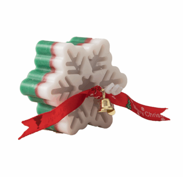 Christmas Snowflake-Shaped Aromatherapy Candles – Bulk Wholesale Holiday Gifts, Frosted Winter Fragrance Soy Wax Candles for Festive Décor, Stocking Stuffers, and Party Favors