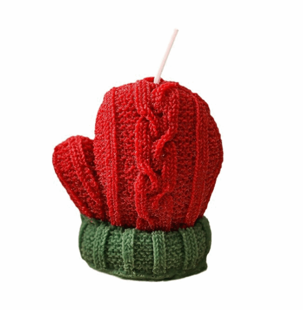 Christmas Knit Glove Scented Candles – Festive DIY Holiday Gift Set, Handmade Aromatherapy Decor & Instagrammable Photo Props for Cozy Winter Styling