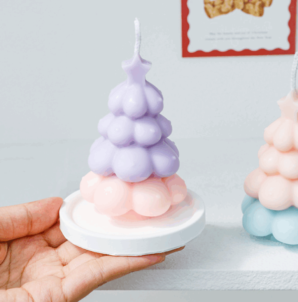 Macaron Christmas Scented Candles – Handmade Holiday Tree-Shaped Aromatherapy Decor, Festive Room Ornament & Creative Gift Set for Home, Party & Winter Celebrations - Image 4