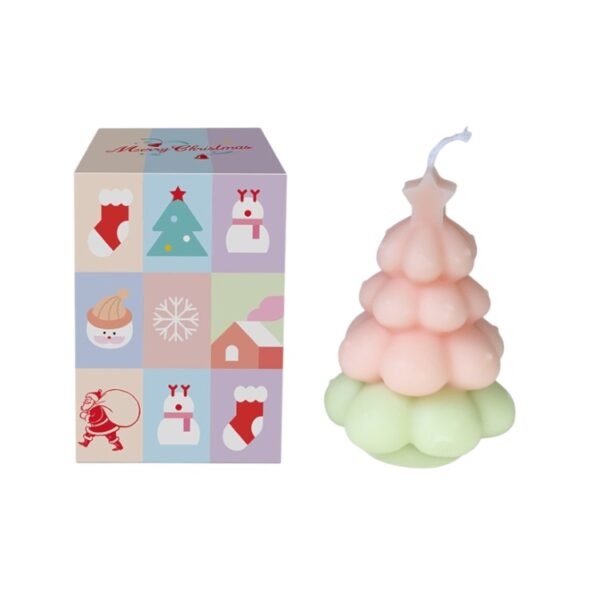 Macaron Christmas Scented Candles – Handmade Holiday Tree-Shaped Aromatherapy Decor, Festive Room Ornament & Creative Gift Set for Home, Party & Winter Celebrations