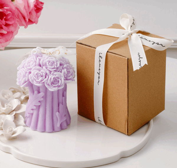 Romantic Wholesale Scented Candles - DIY Rose Bouquet Floral Soy Wax Candles, Creative Wedding Favors, Valentine's Gift Set, Aroma Home Fragrance Decor - Image 4