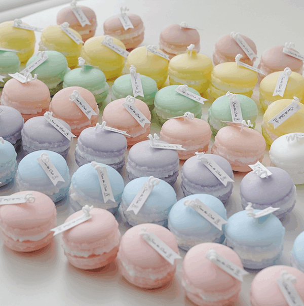 Wholesale Macaron Scented Candles - Handmade Pastel Wedding Favors, Bridal Shower Gifts, Aromatherapy Soy Wax Candles, Mini Decorative Home Fragrance for Parties - Image 3