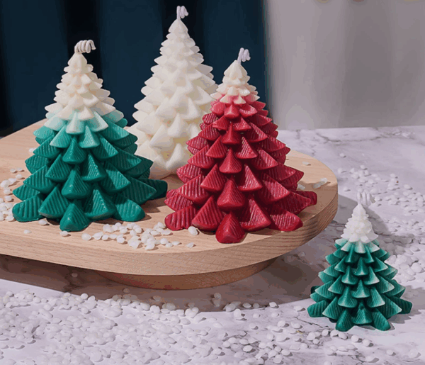 Wholesale Christmas Tree Shaped Pine Scented Candles Gift Set – Creative Handmade Aromatherapy Decor, Festive Holiday Party Favors & Winter Home Fragrance for Holiday Gifting - Image 2
